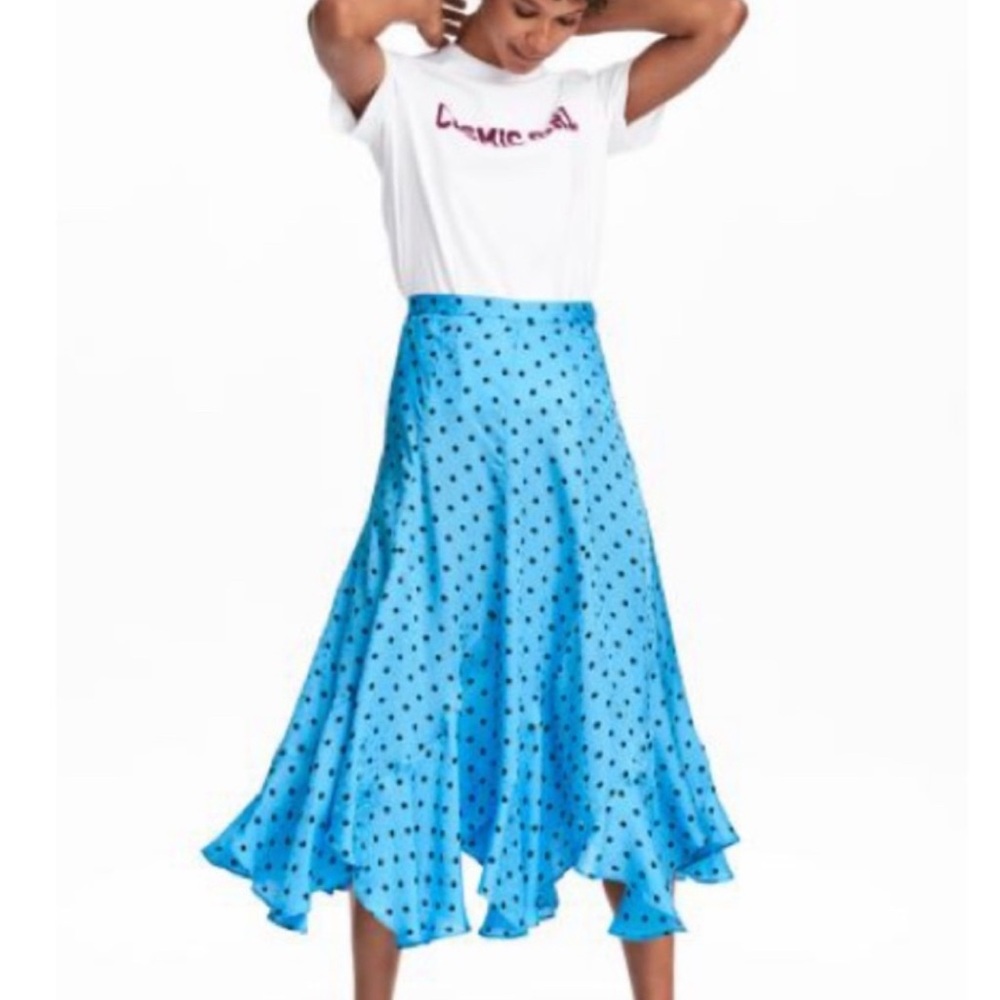 Blue Polka Dot Women's Skirt